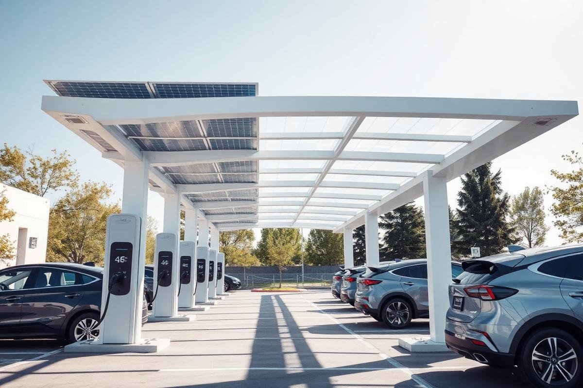 Solar powered EV charging station